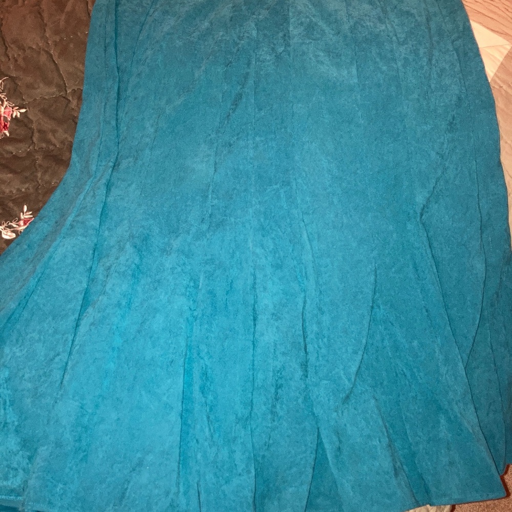 Dress Barn Green suede Womens skirt